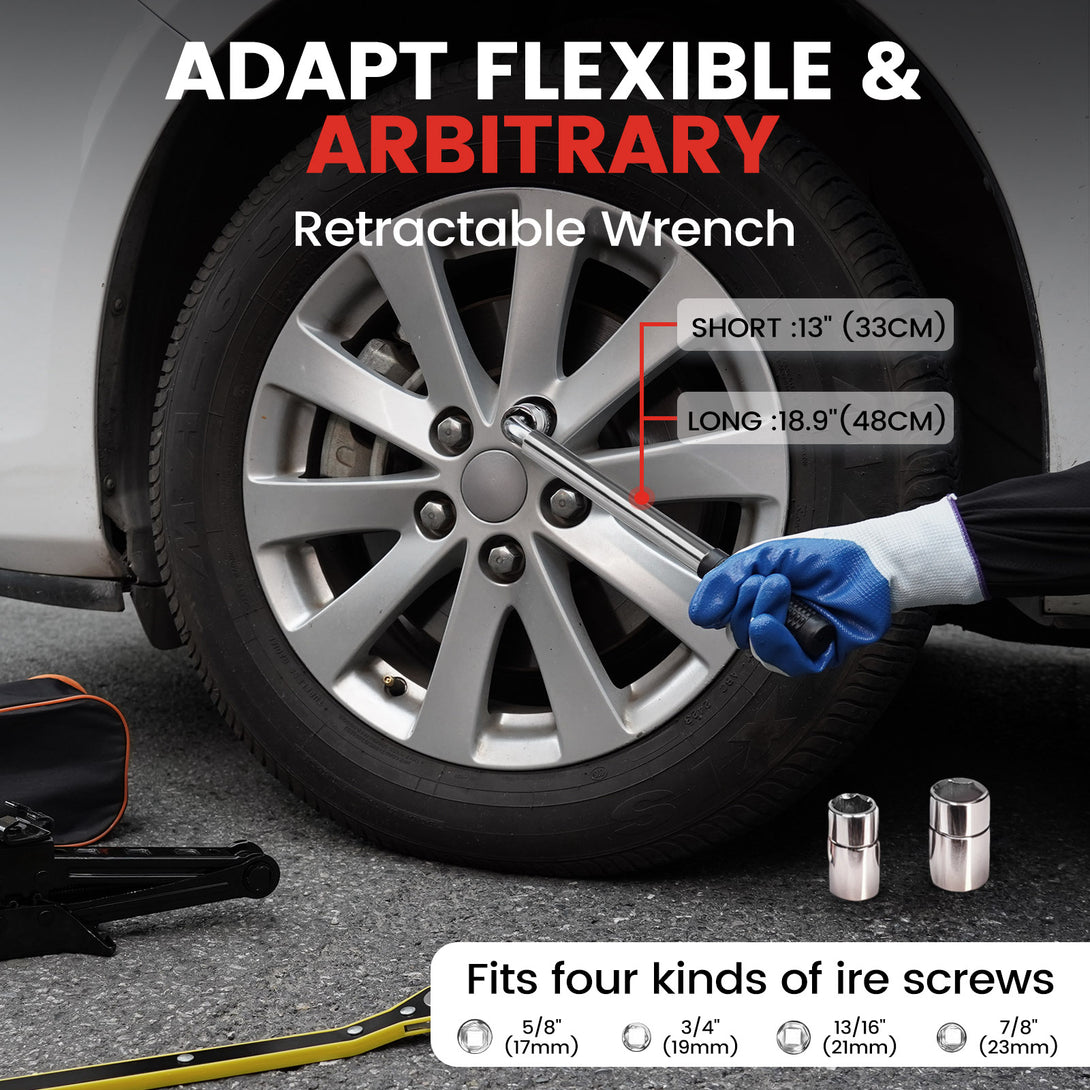 car-jack-kit-retractable-wrench-adapt-flexible-arbitrary